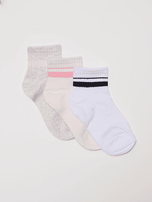 Calcetín Tripack Sport Niña Gris Familyshop