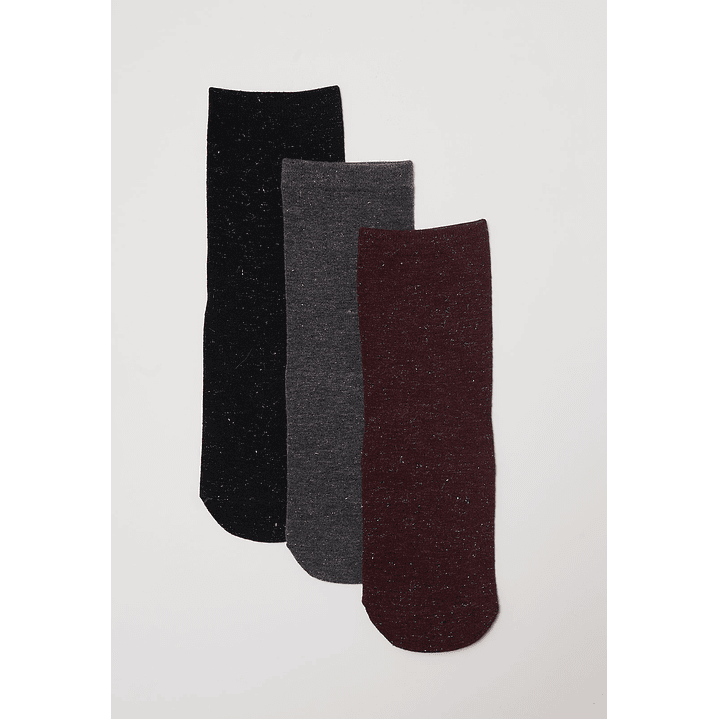 Calcetín Tripack Largo Mujer Café Familyshop 1