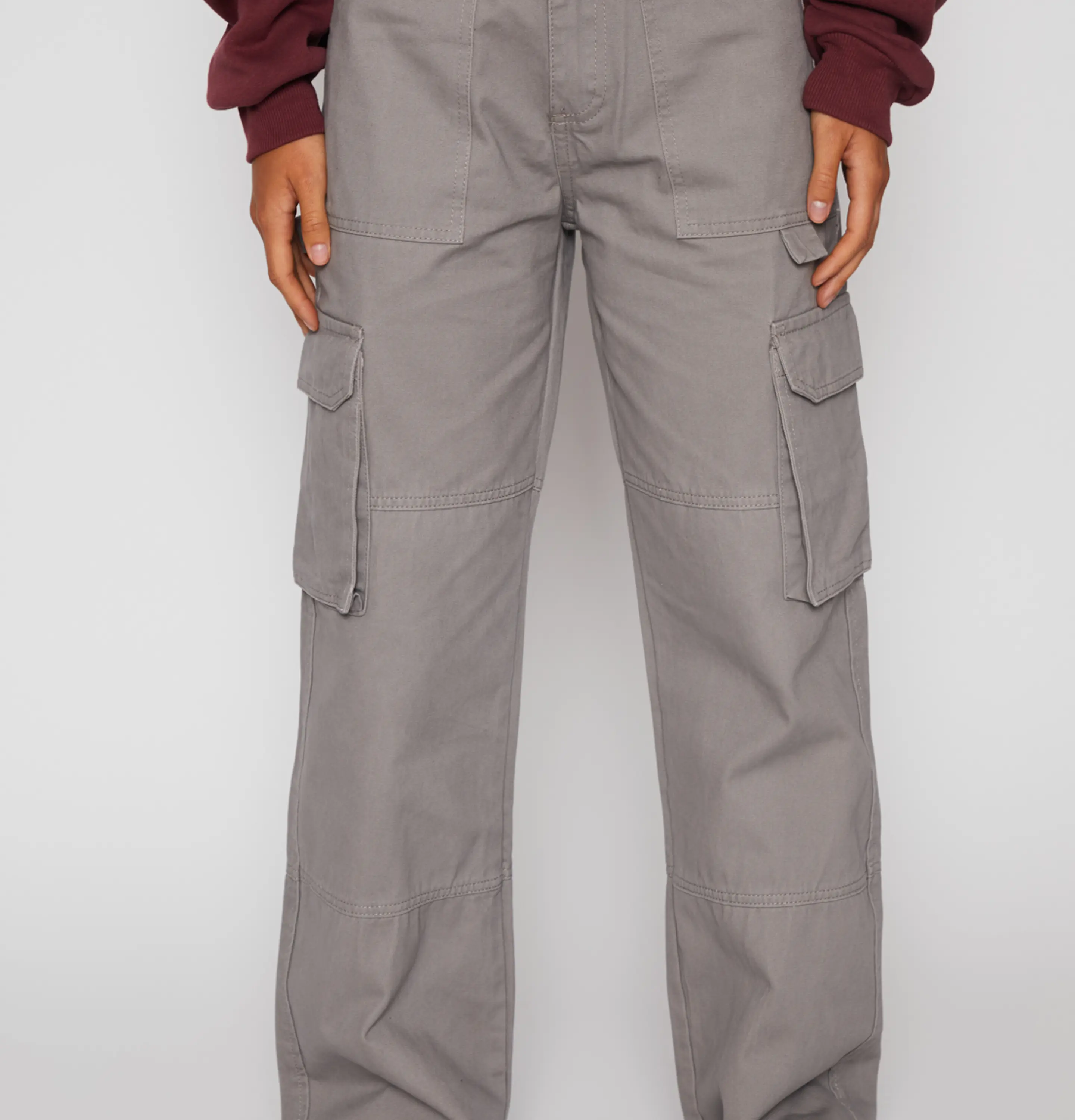 Pantalón Cargo Mujer Gris Familyshop 1