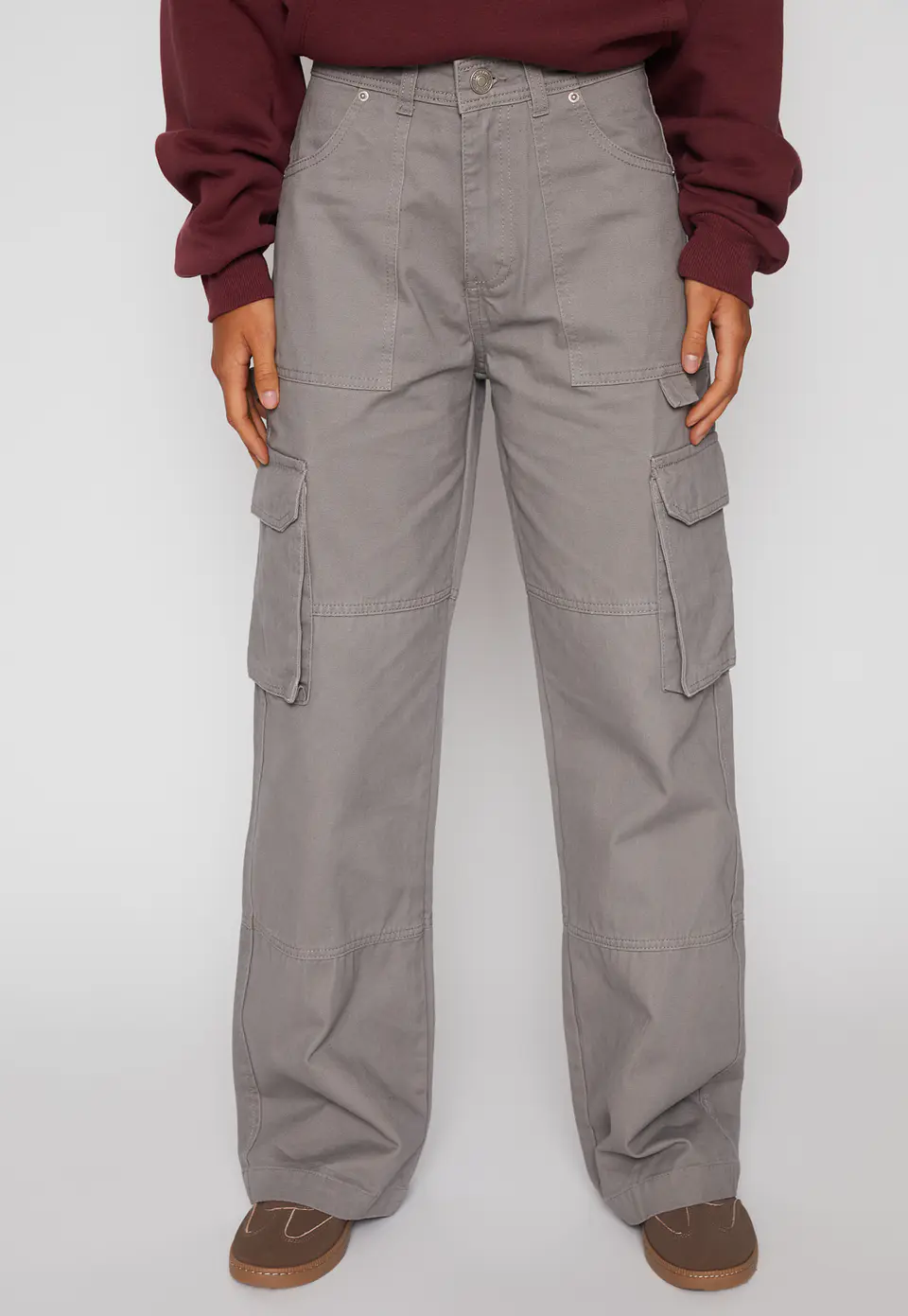 Pantalón Cargo Mujer Gris Familyshop 1