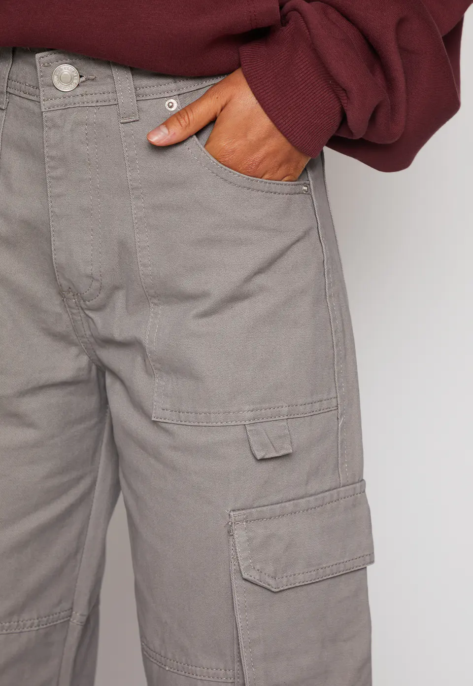 Pantalón Cargo Mujer Gris Familyshop 4
