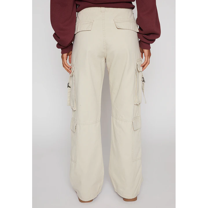 Pantalón Wide Leg Cargo Mujer Beige Familyshop 3