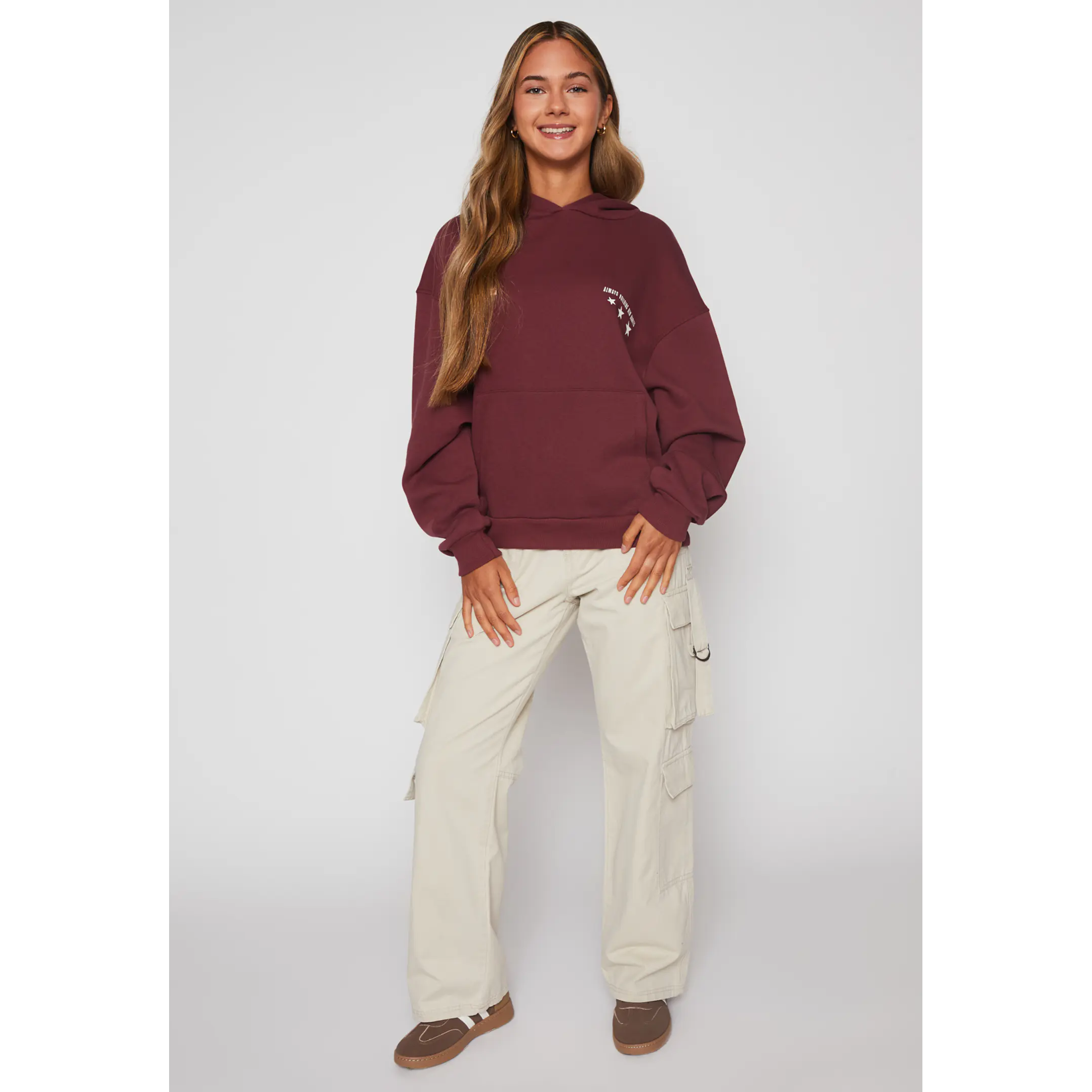 Pantalón Wide Leg Cargo Mujer Beige Familyshop 2