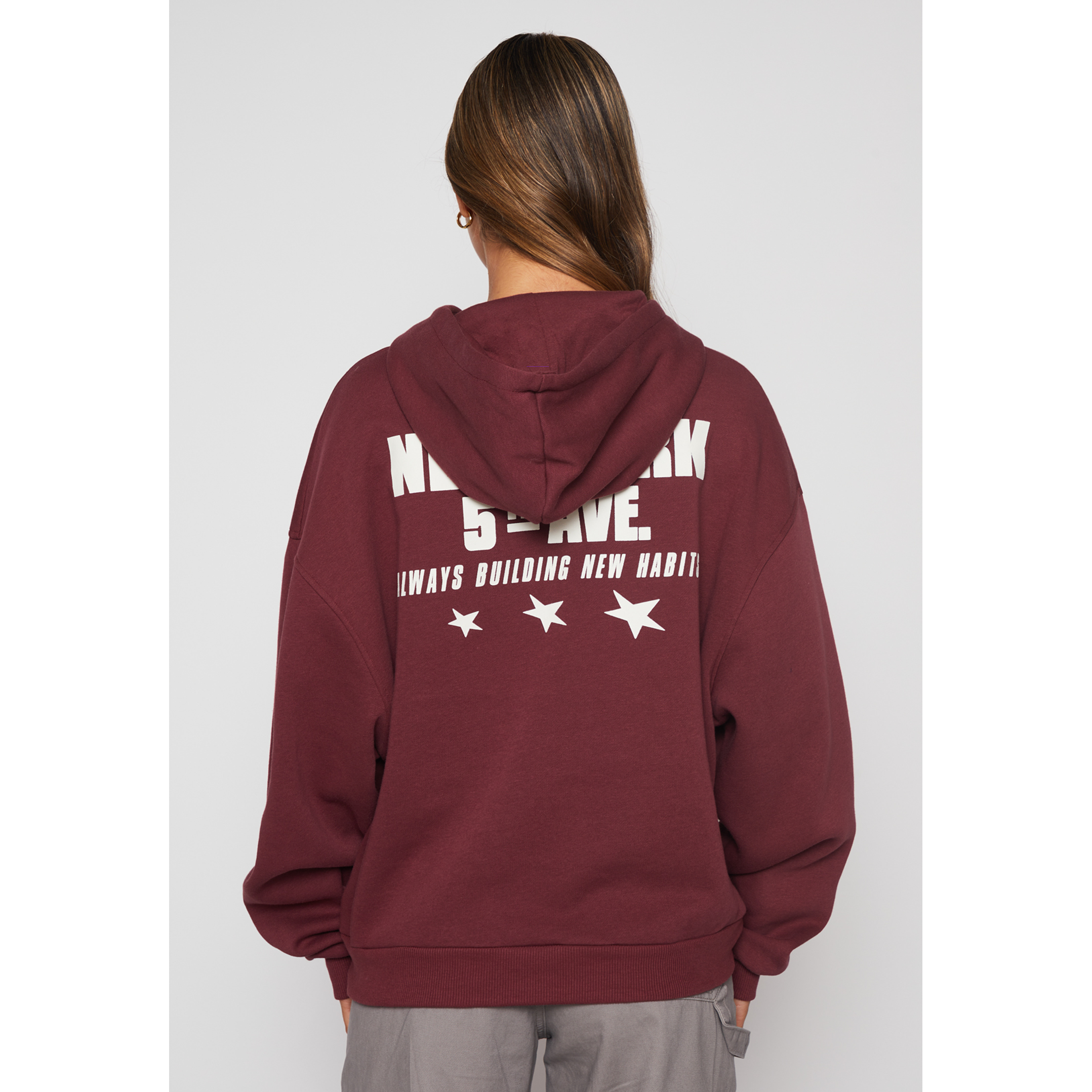 Polerón New York Mujer Burdeo Familyshop 2