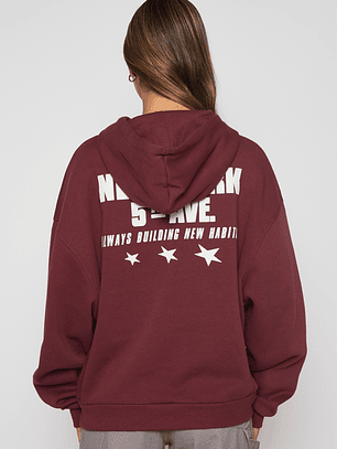 Polerón New York Mujer Burdeo Familyshop