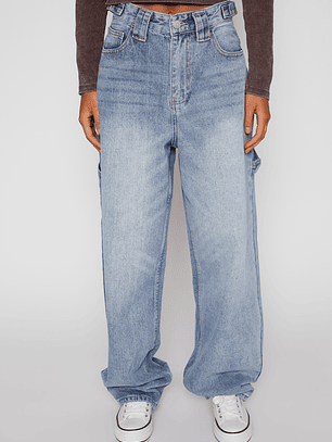 Jeans Baggy Mujer Azul Familyshop