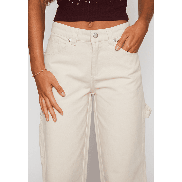 Pantalón Carpintero Mujer Crudo Familyshop 4