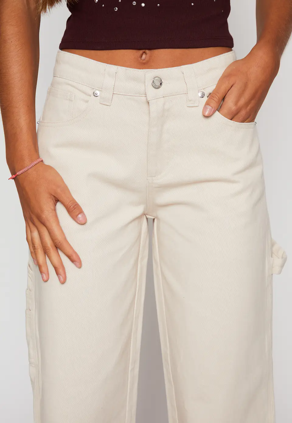 Pantalón Carpintero Mujer Crudo Familyshop 4