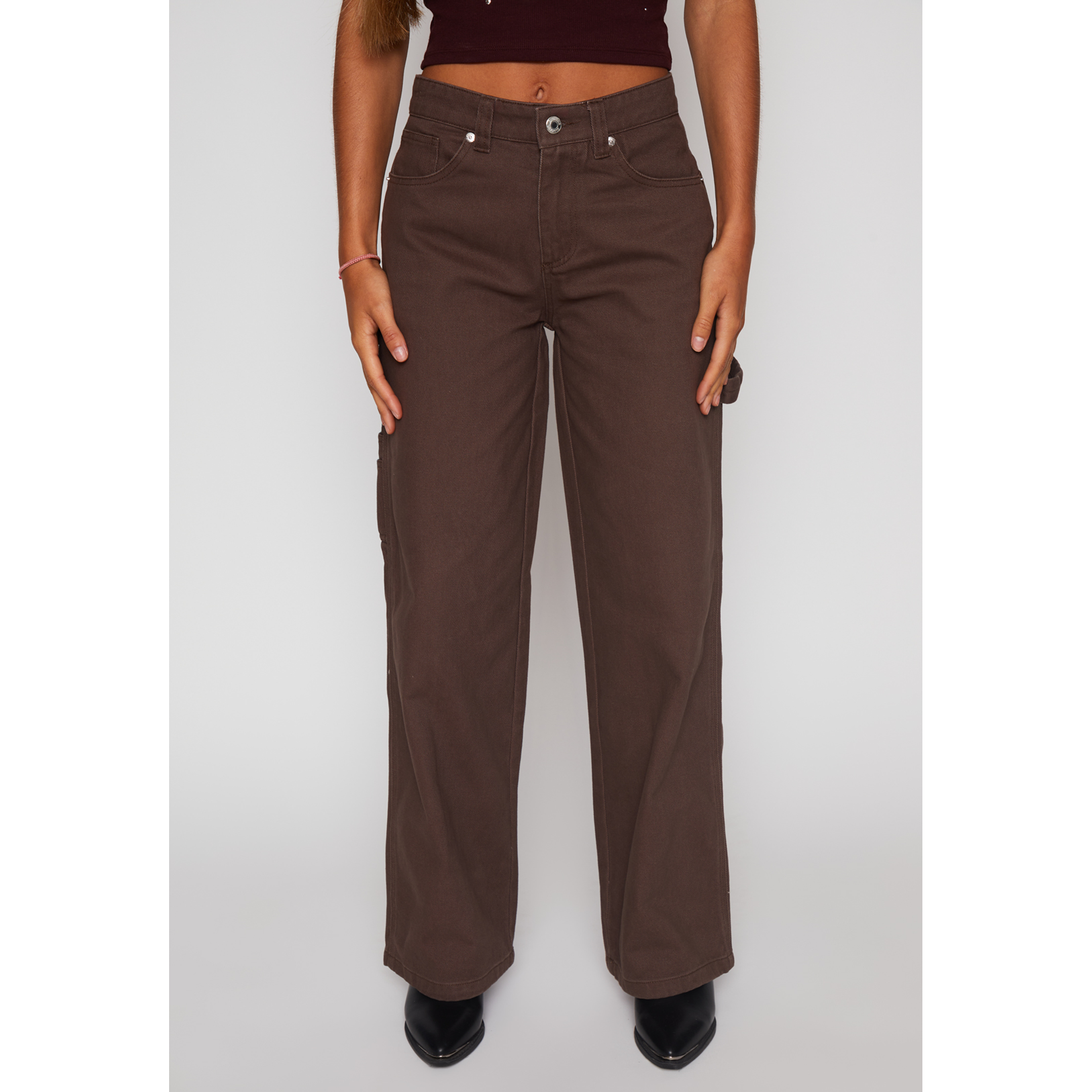 Pantalón Carpintero Mujer Café Familyshop 1
