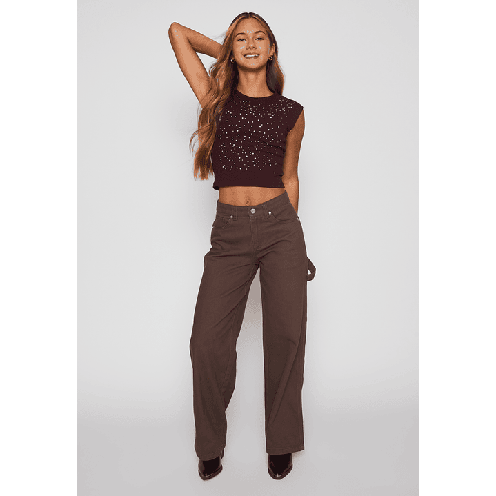 Pantalón Carpintero Mujer Café Familyshop 2