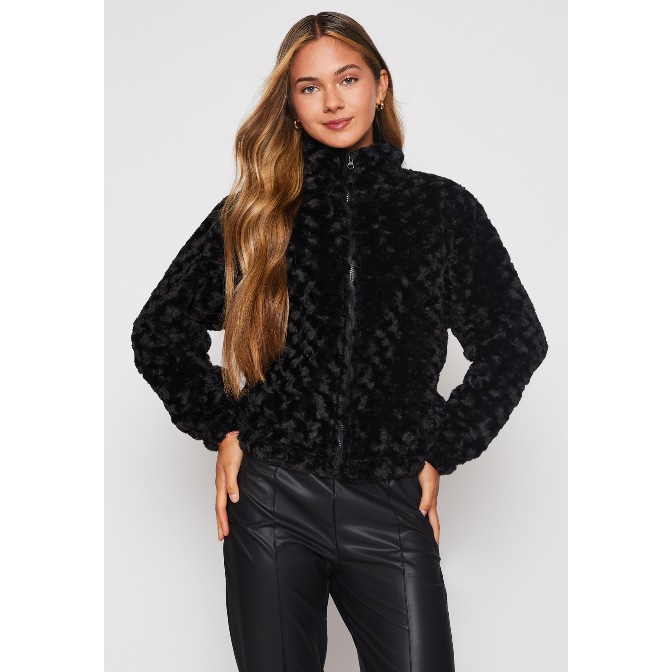 Polar Peludo Mujer Negro Familyshop 1