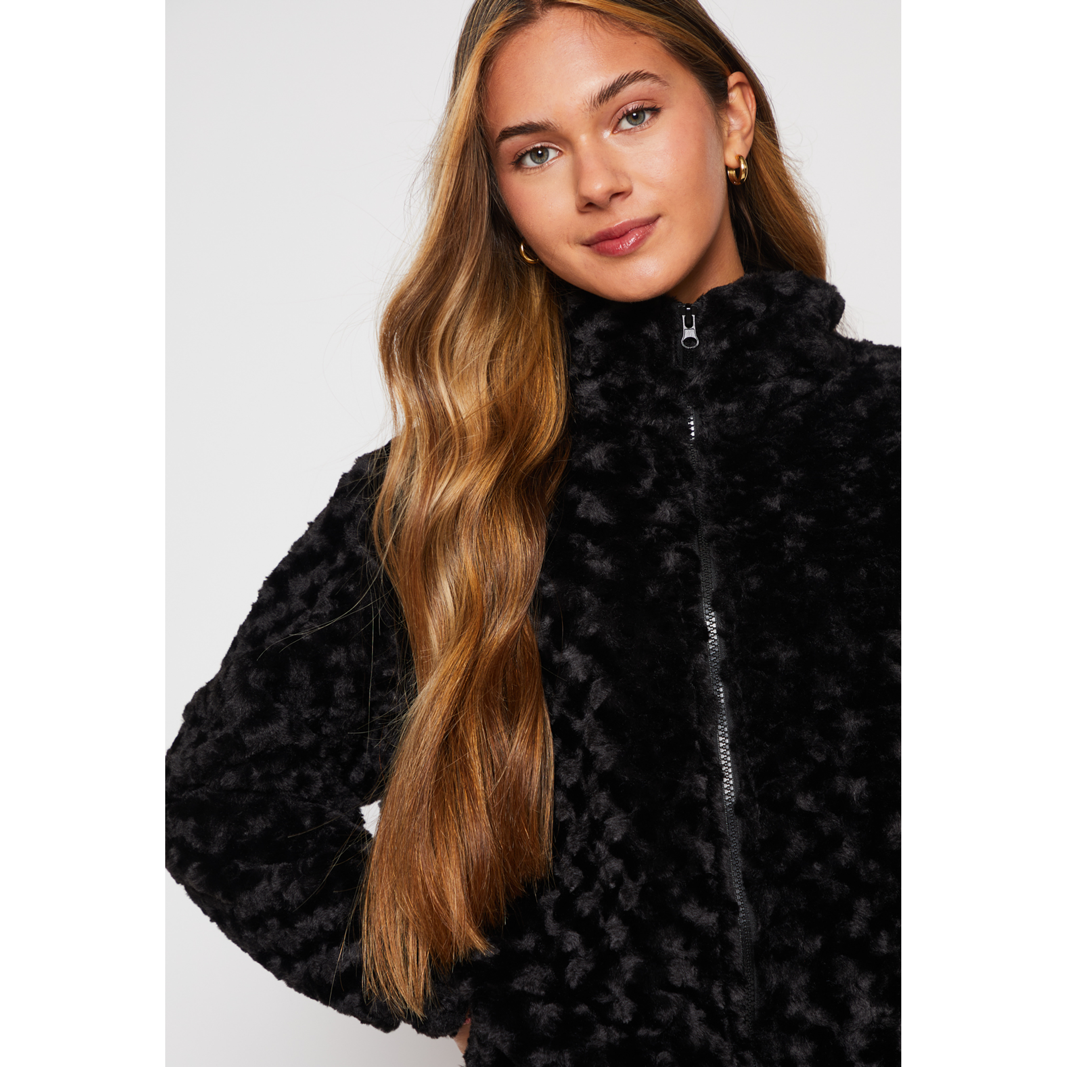 Polar Peludo Mujer Negro Familyshop 3