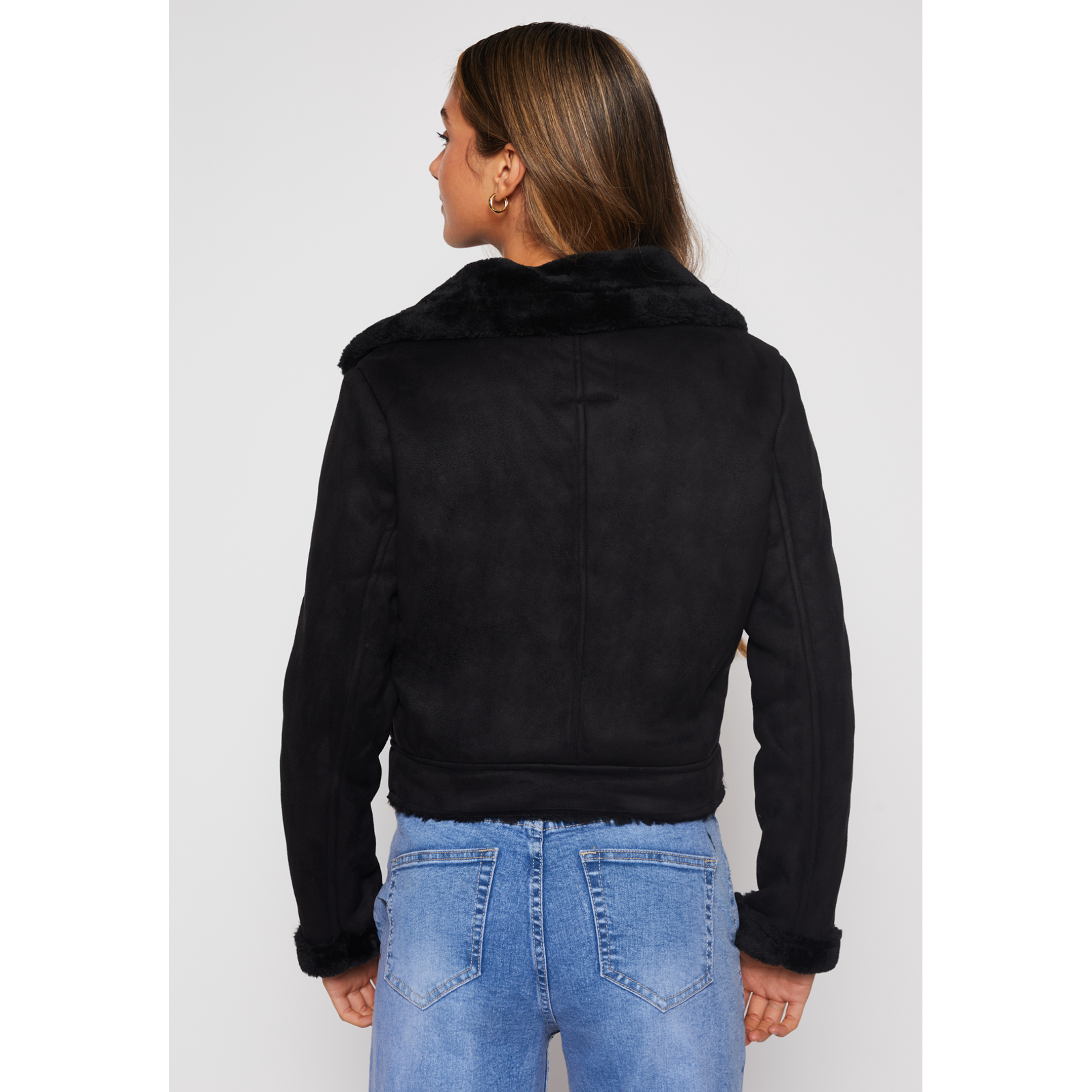 Chaqueta Aviadora Mujer Negro Familyshop 3