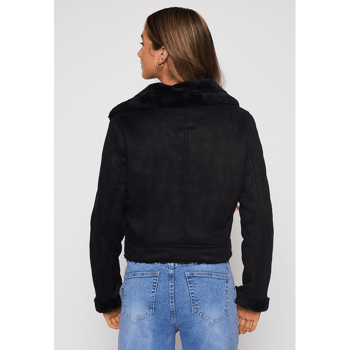 Chaqueta Aviadora Mujer Negro Familyshop 3