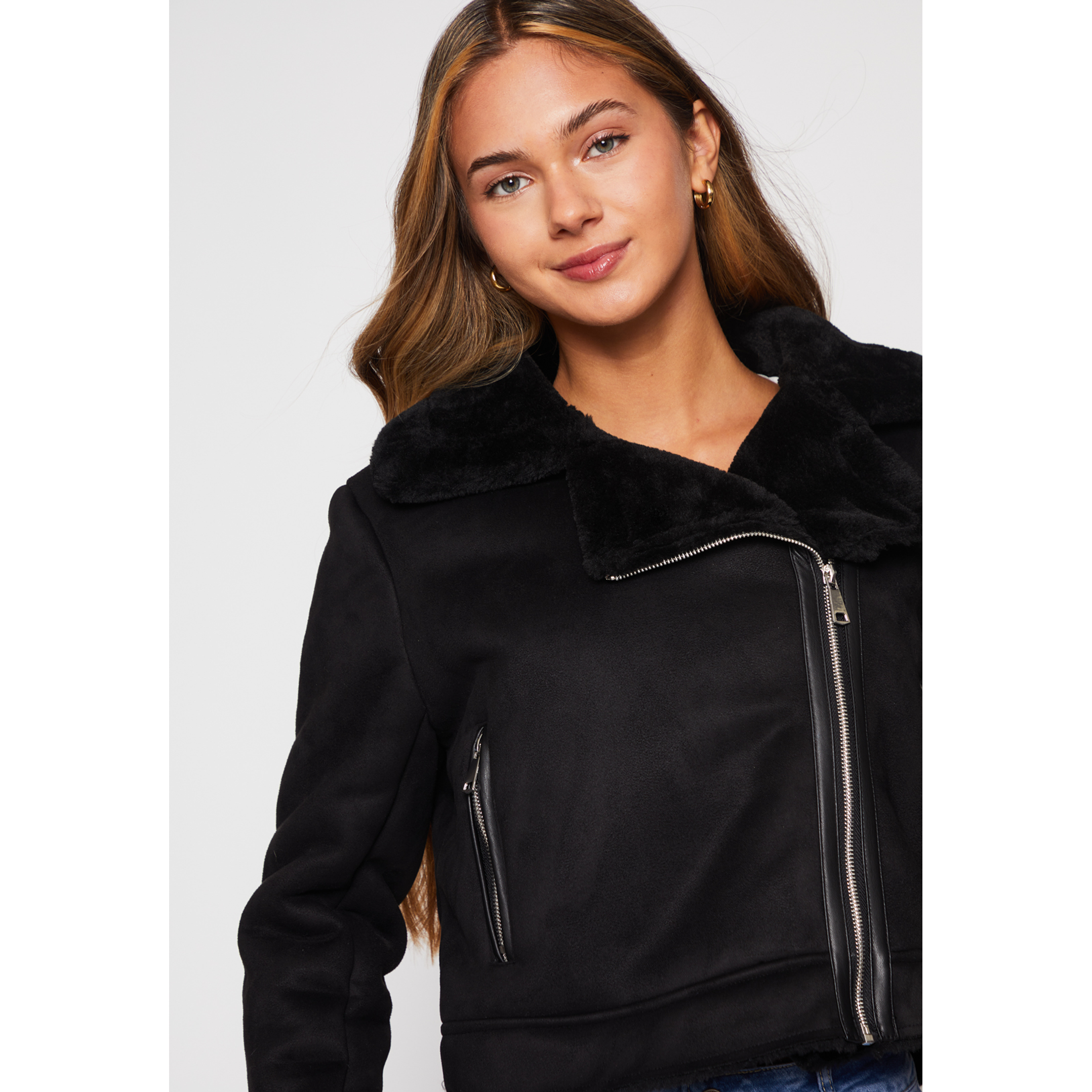Chaqueta Aviadora Mujer Negro Familyshop 4