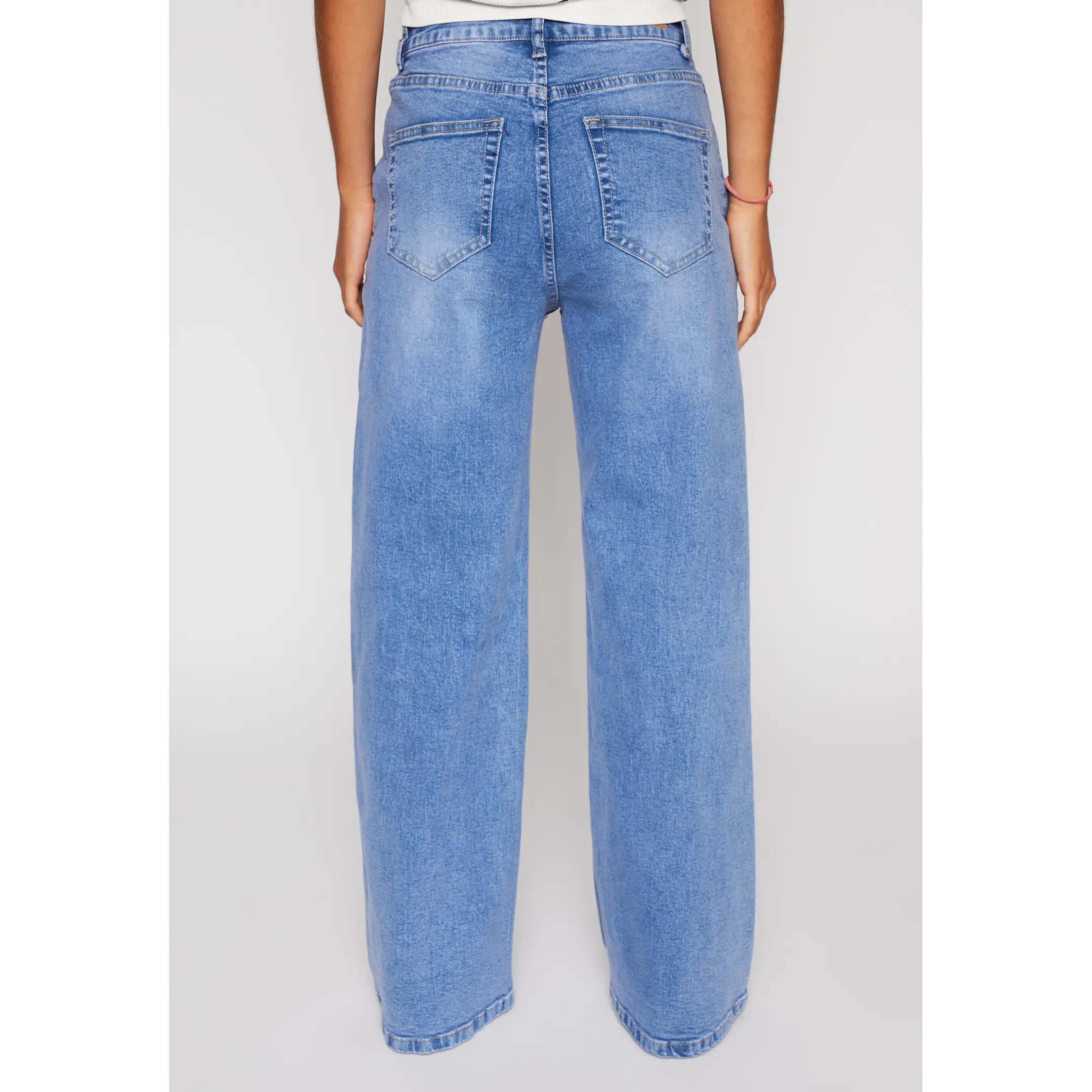 Jeans Wide Leg Costura Mujer Azul Familyshop 3