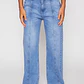 Jeans Wide Leg Costura Mujer Azul Familyshop - Miniatura 1