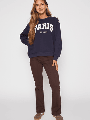 Polerón París Mujer Azul Familyshop