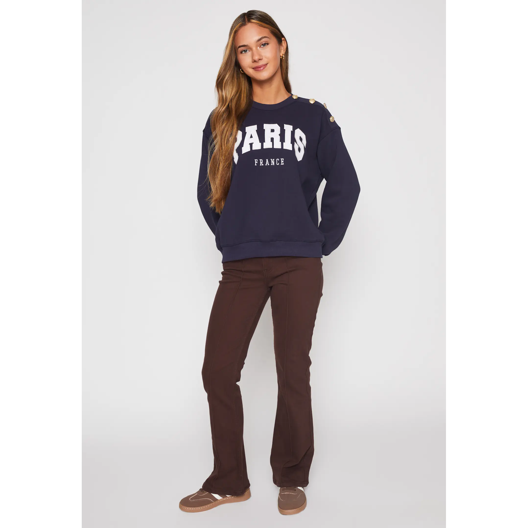 Pantalón Flare Mujer Café Familyshop 2