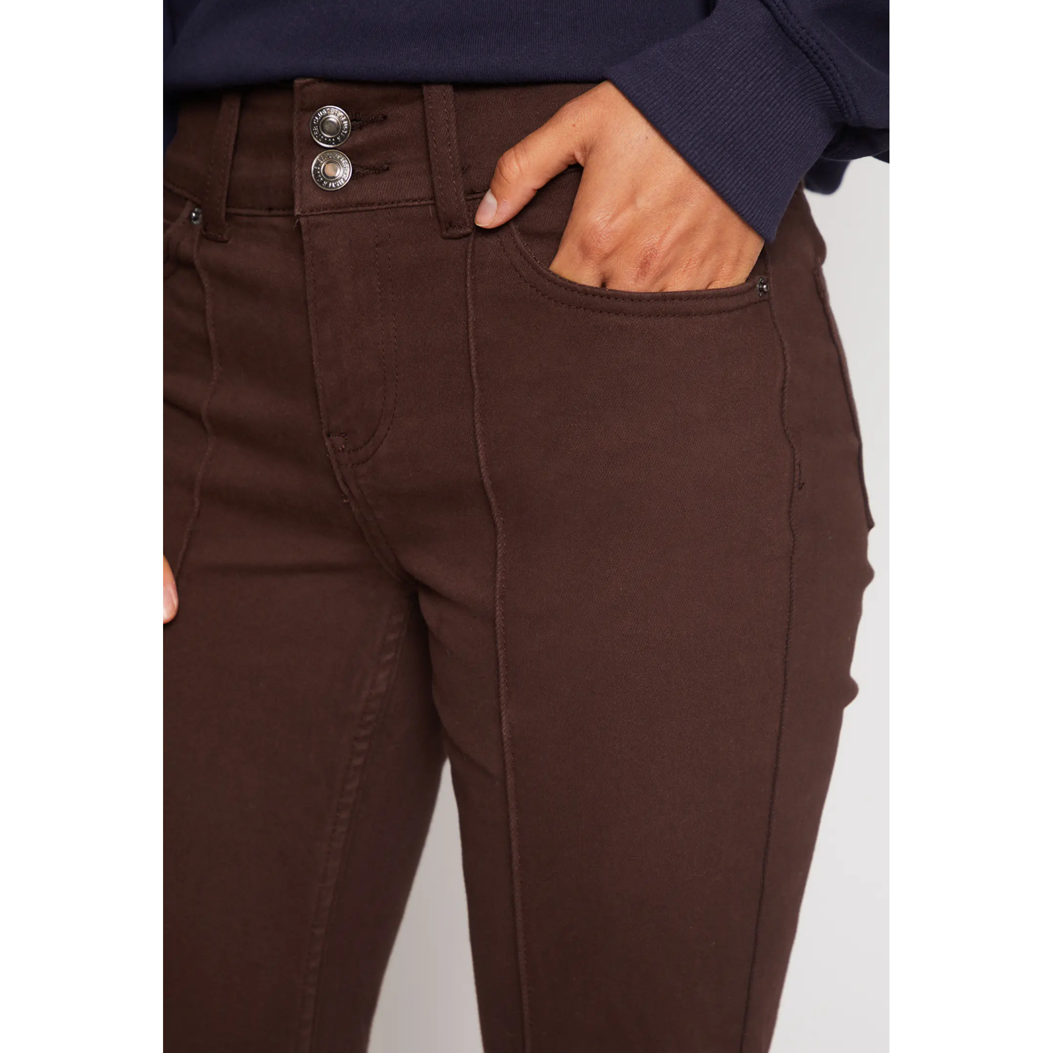 Pantalón Flare Mujer Café Familyshop 4