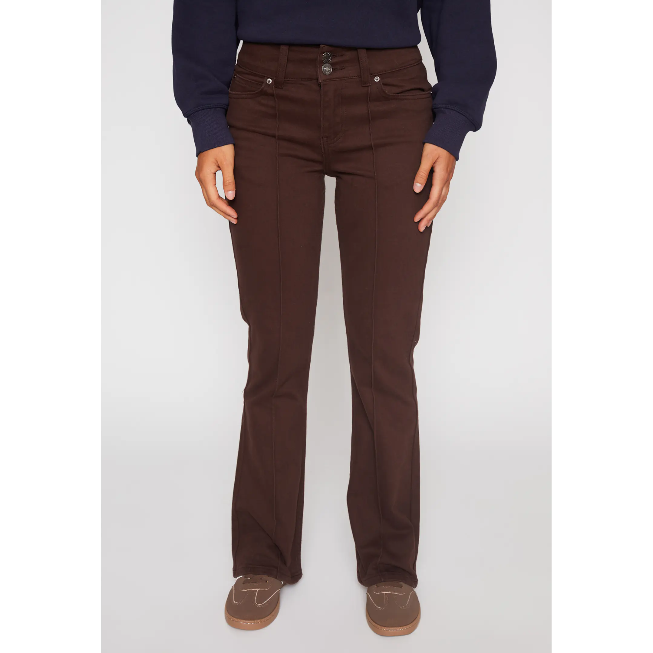 Pantalón Flare Mujer Café Familyshop 1