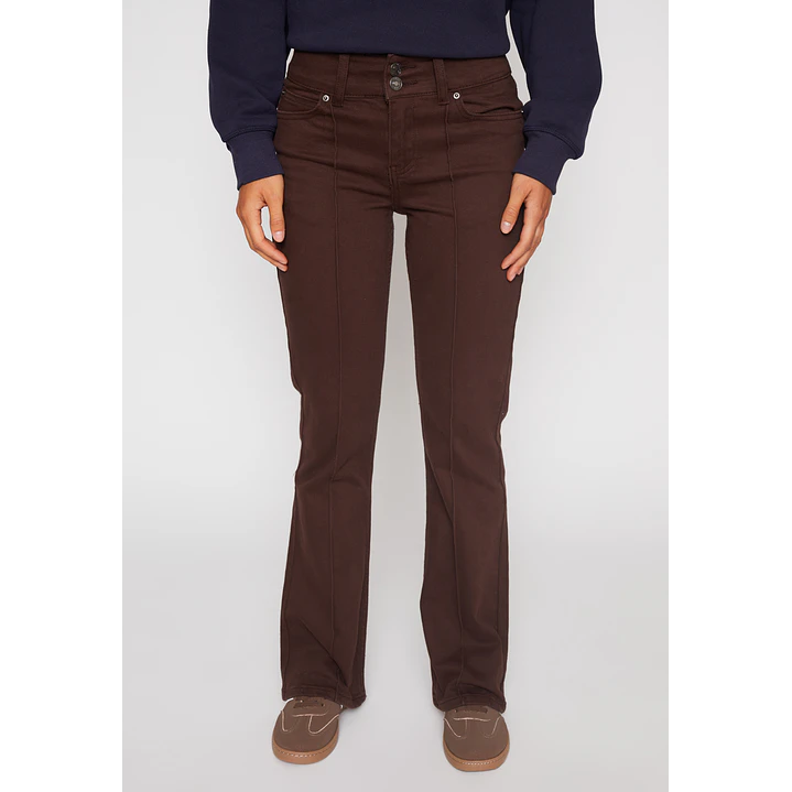 Pantalón Flare Mujer Café Familyshop 1