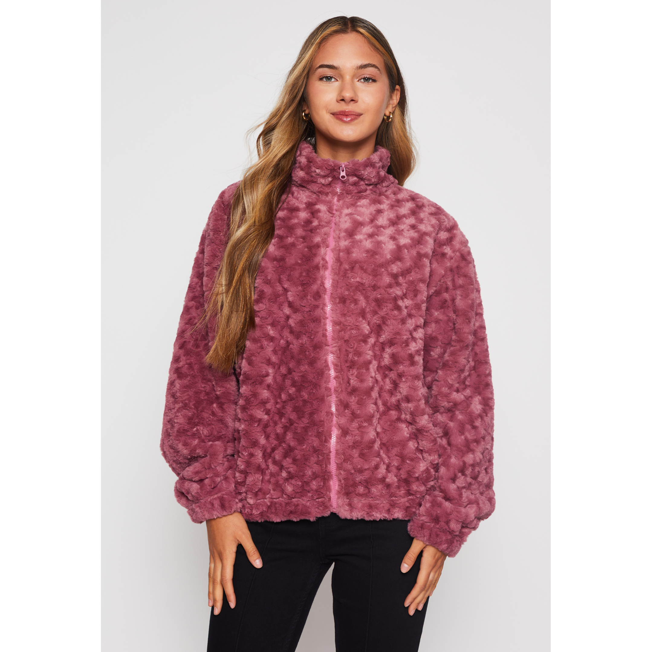 Polar Peludo Motas Grande Mujer Rosado Familyshop 1