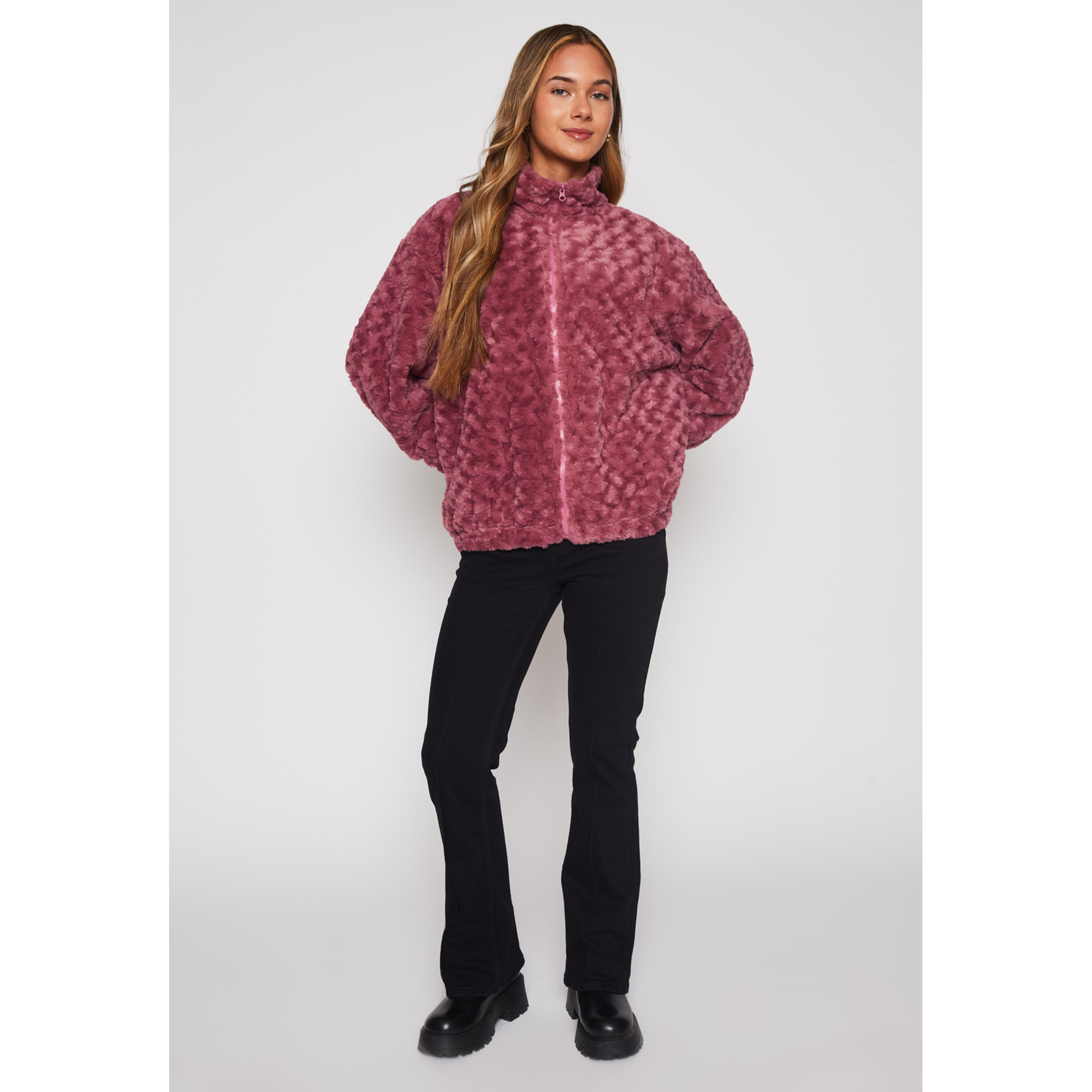 Polar Peludo Motas Grande Mujer Rosado Familyshop 2