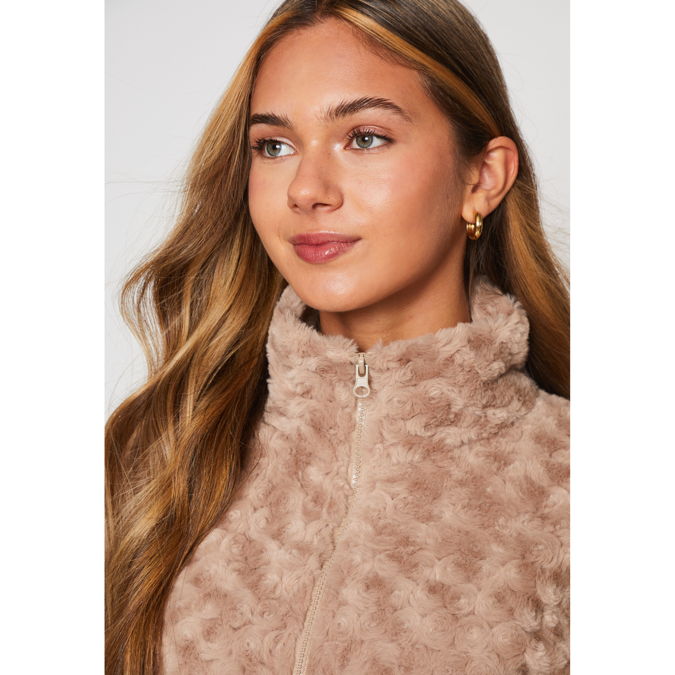 Polar Peludo Mujer Beige Familyshop 3