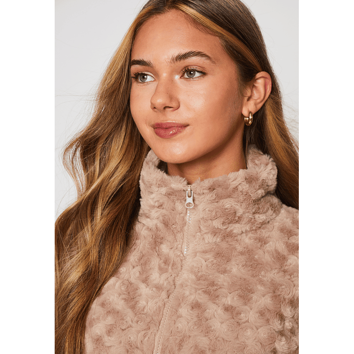 Polar Peludo Mujer Beige Familyshop 3