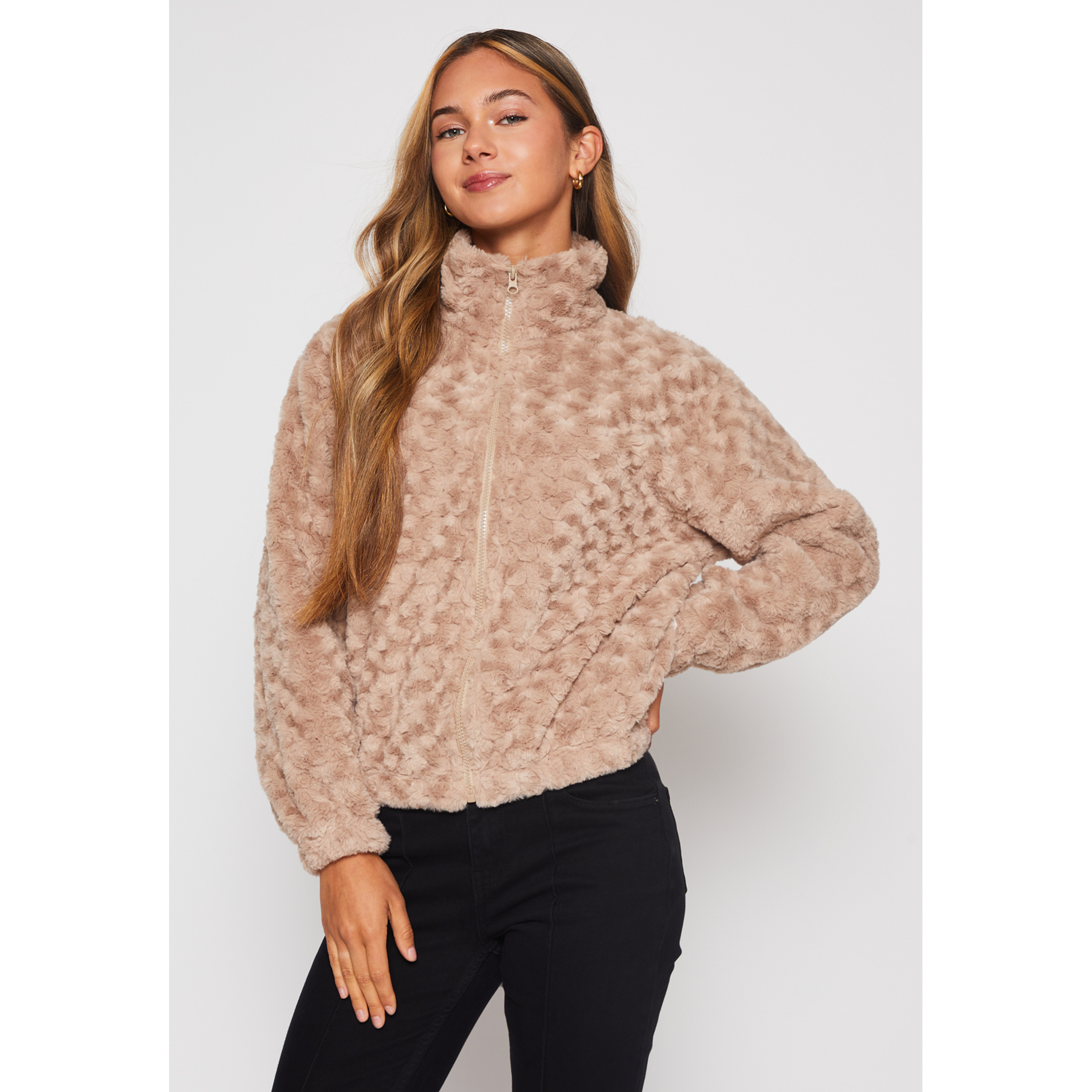 Polar Peludo Mujer Beige Familyshop 1