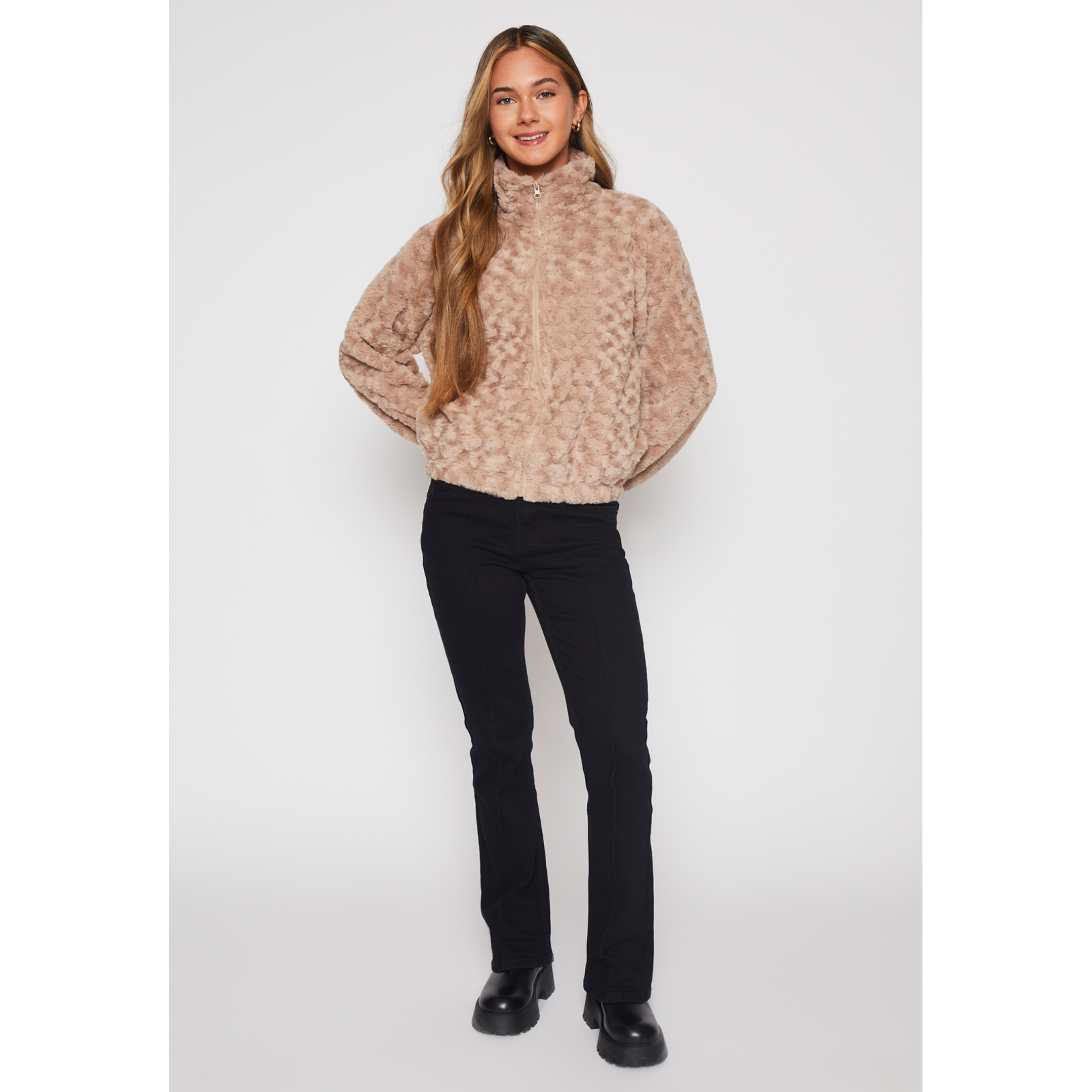 Polar Peludo Mujer Beige Familyshop 2