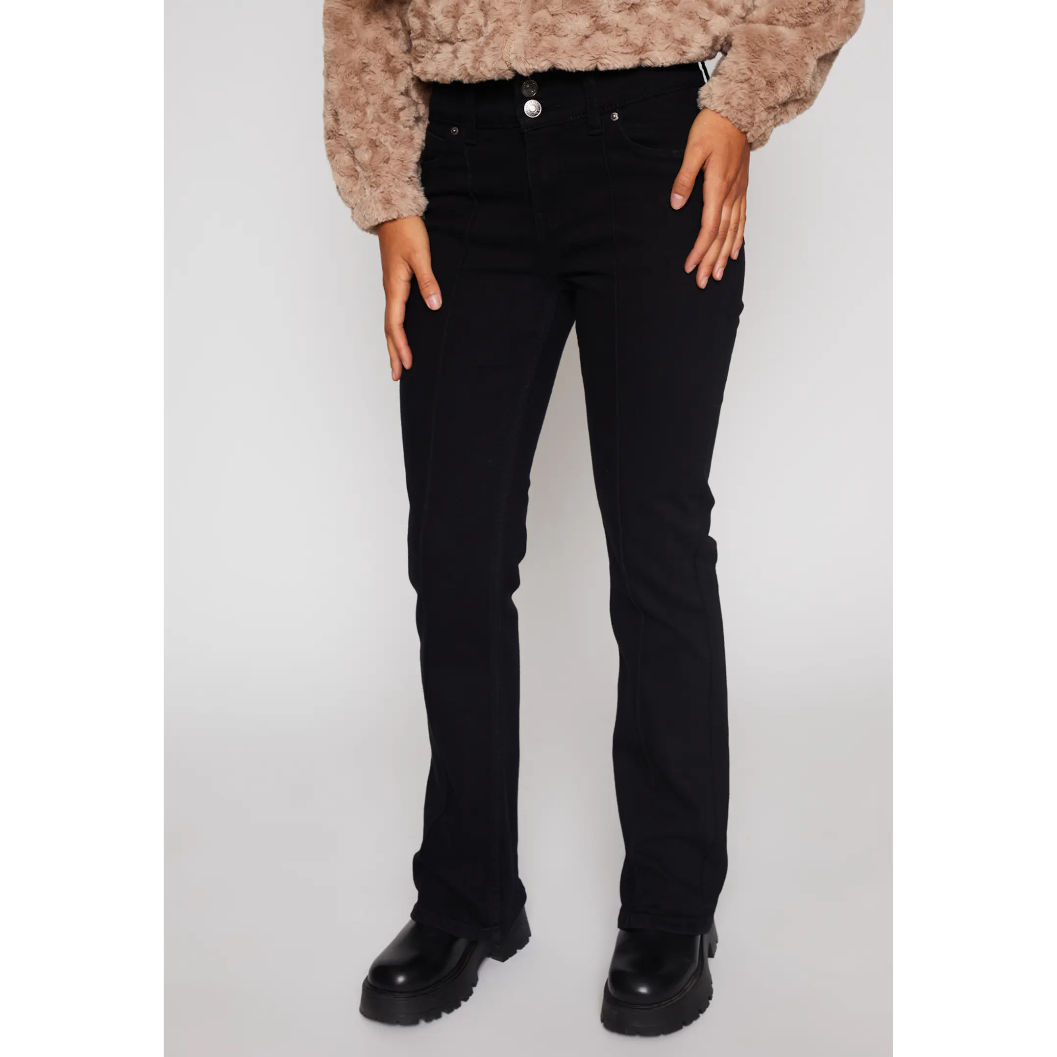 Pantalón Flare Mujer Negro Familyshop 1