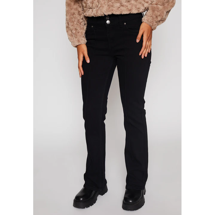 Pantalón Flare Mujer Negro Familyshop 1