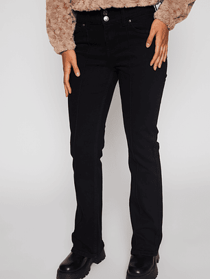 Pantalón Flare Mujer Negro Familyshop