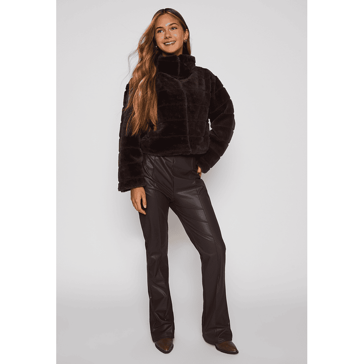 Chaqueta Franjas Mujer Café Familyshop 2