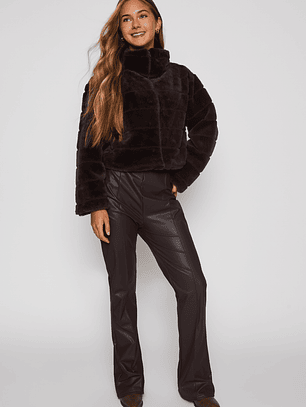 Chaqueta Franjas Mujer Café Familyshop