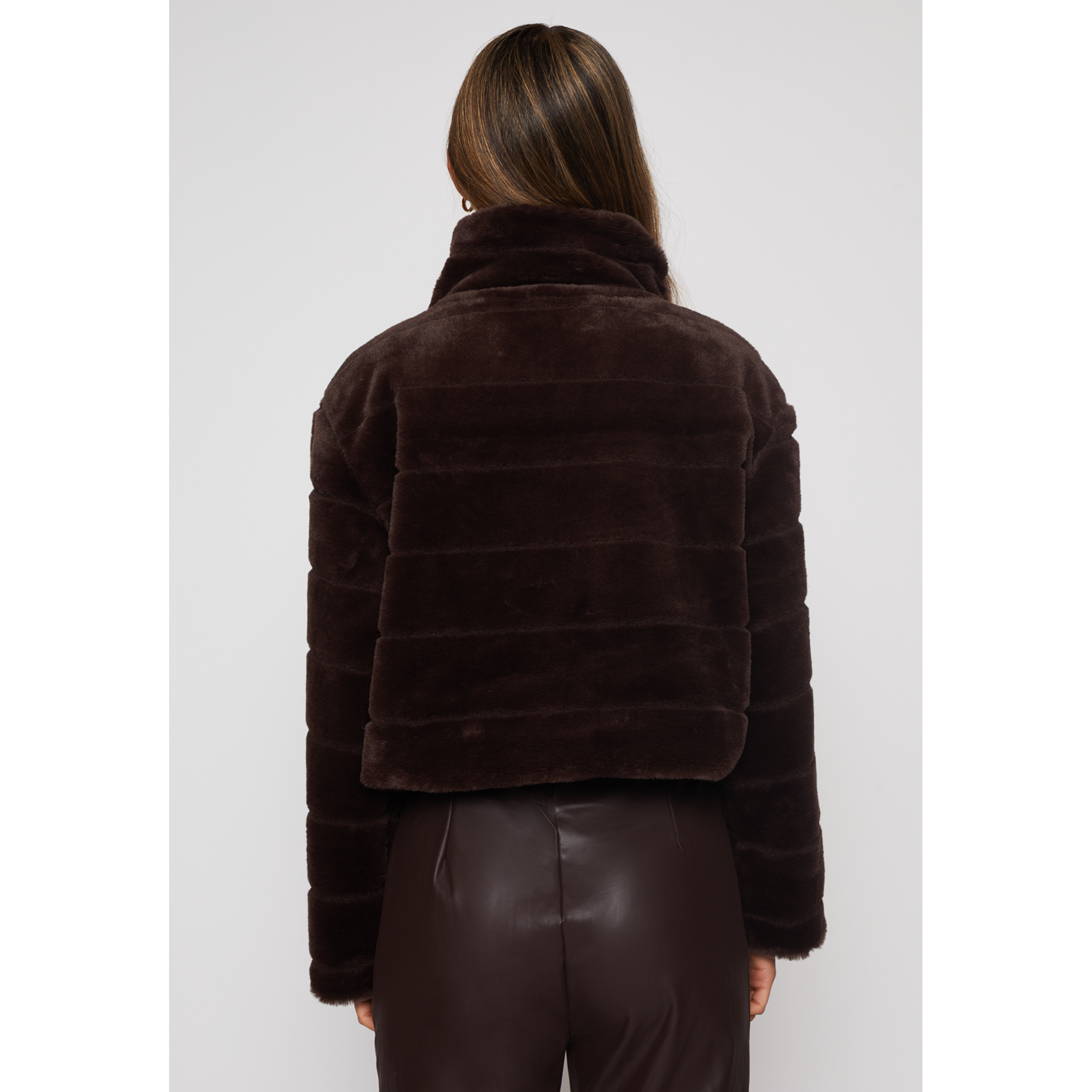 Chaqueta Franjas Mujer Café Familyshop 3