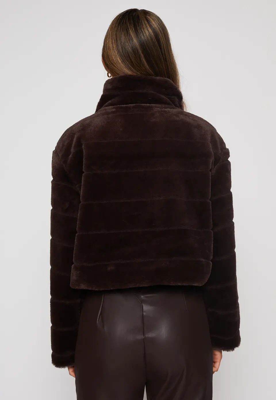 Chaqueta Franjas Mujer Café Familyshop 3