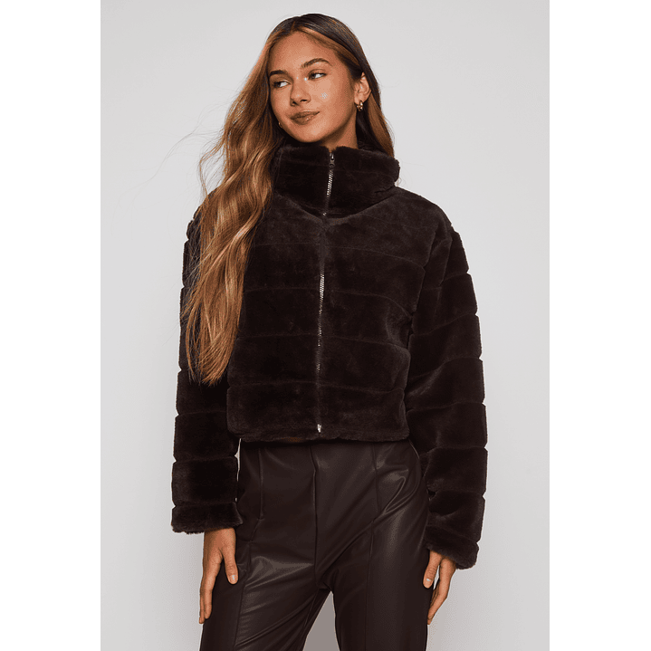 Chaqueta Franjas Mujer Café Familyshop 1