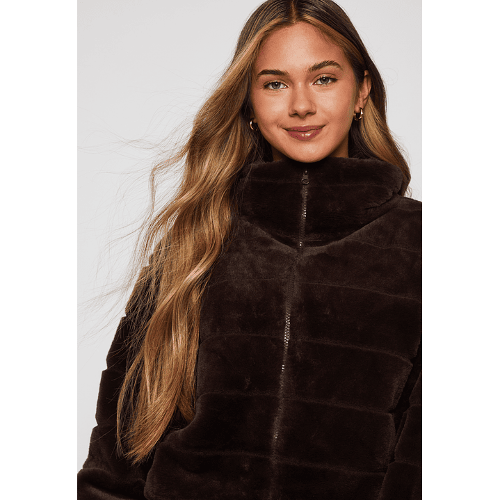 Chaqueta Franjas Mujer Café Familyshop 4