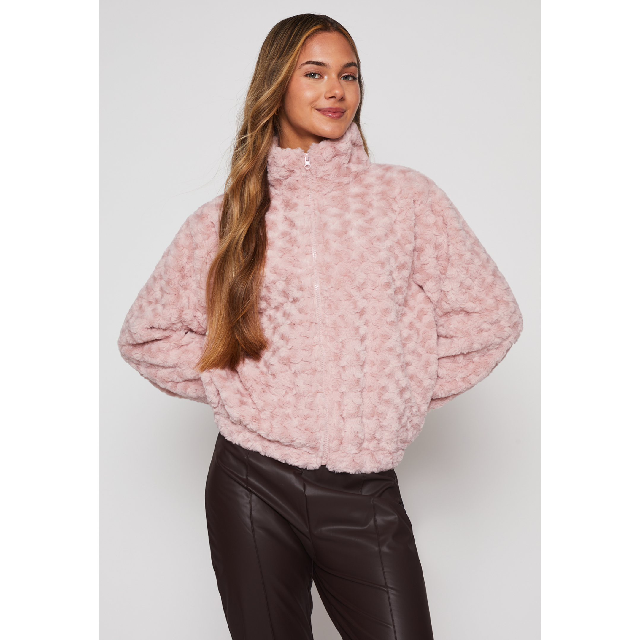 Polar Peludo Motas Mujer Rosado Familyshop 1