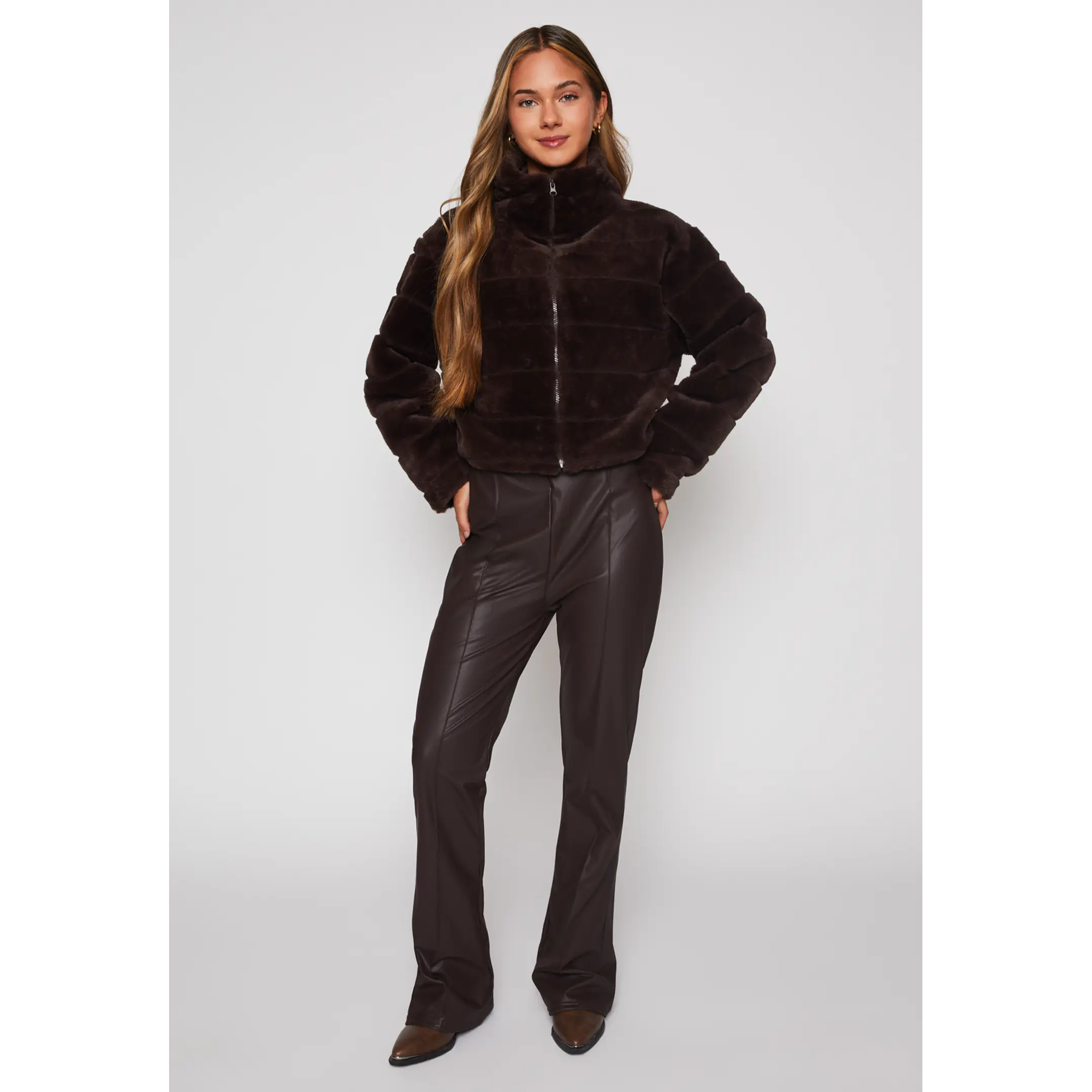 Calza Flare Mujer Café Familyshop 2