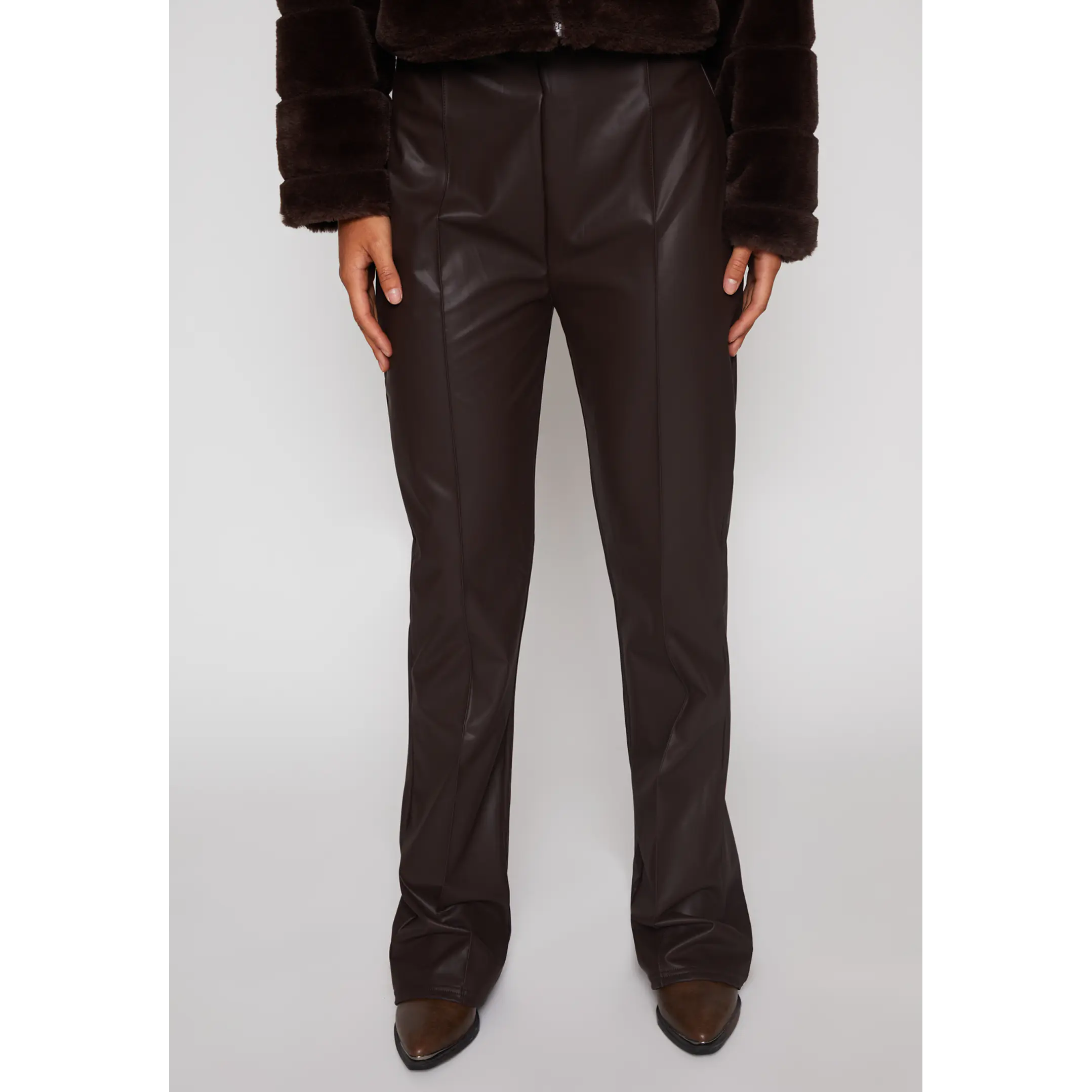 Calza Flare Mujer Café Familyshop 1