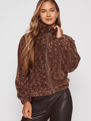 Polar Peludo Motas Grande Mujer Café Familyshop