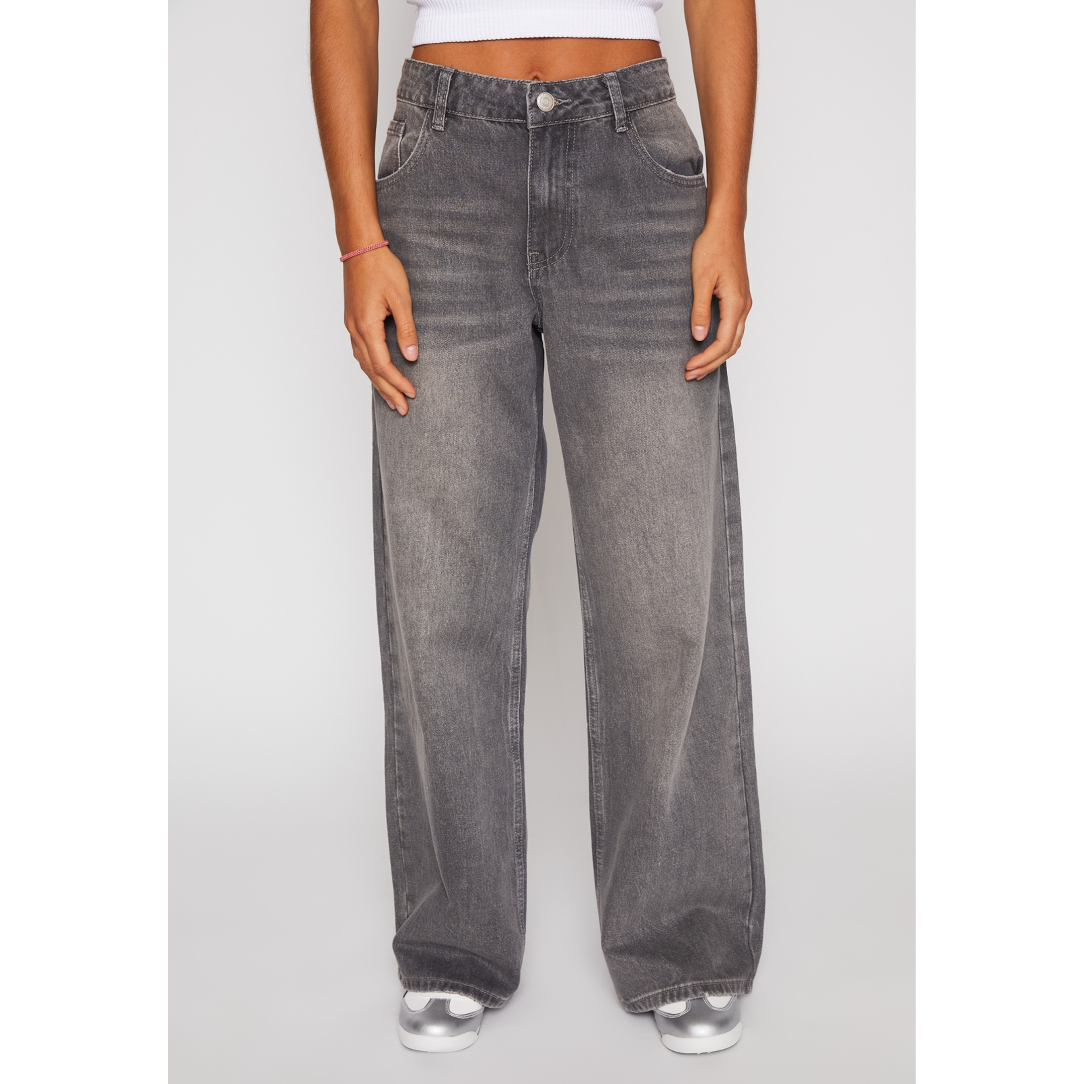 Jeans Wide Leg Mujer Gris Familyshop 1