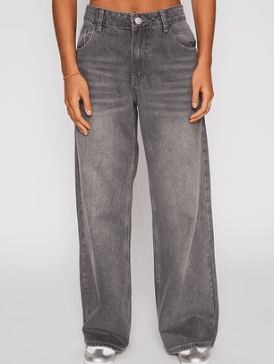 Jeans Wide Leg Mujer Gris Familyshop