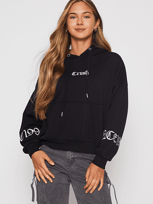 Polerón Bordado Bord Mujer Negro Familyshop