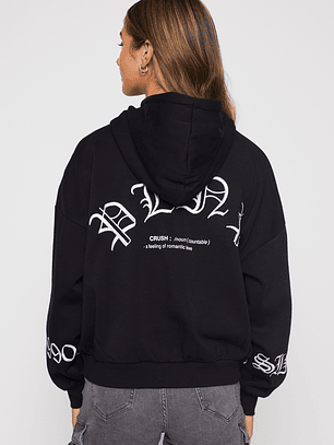 Polerón Bordado Bord Mujer Negro Familyshop