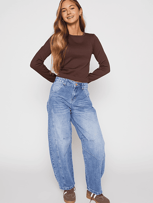 Polera Seamless Crop Mujer Café Familyshop